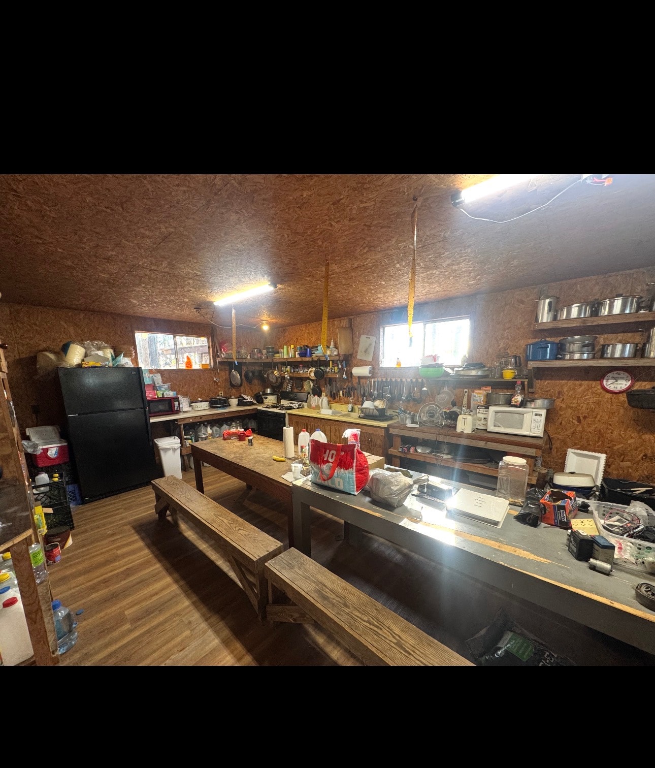 Camp cook shack kitchen interior